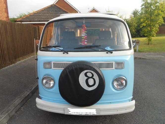 Gorgeous baby blue and ivory VW Campervan for Sale